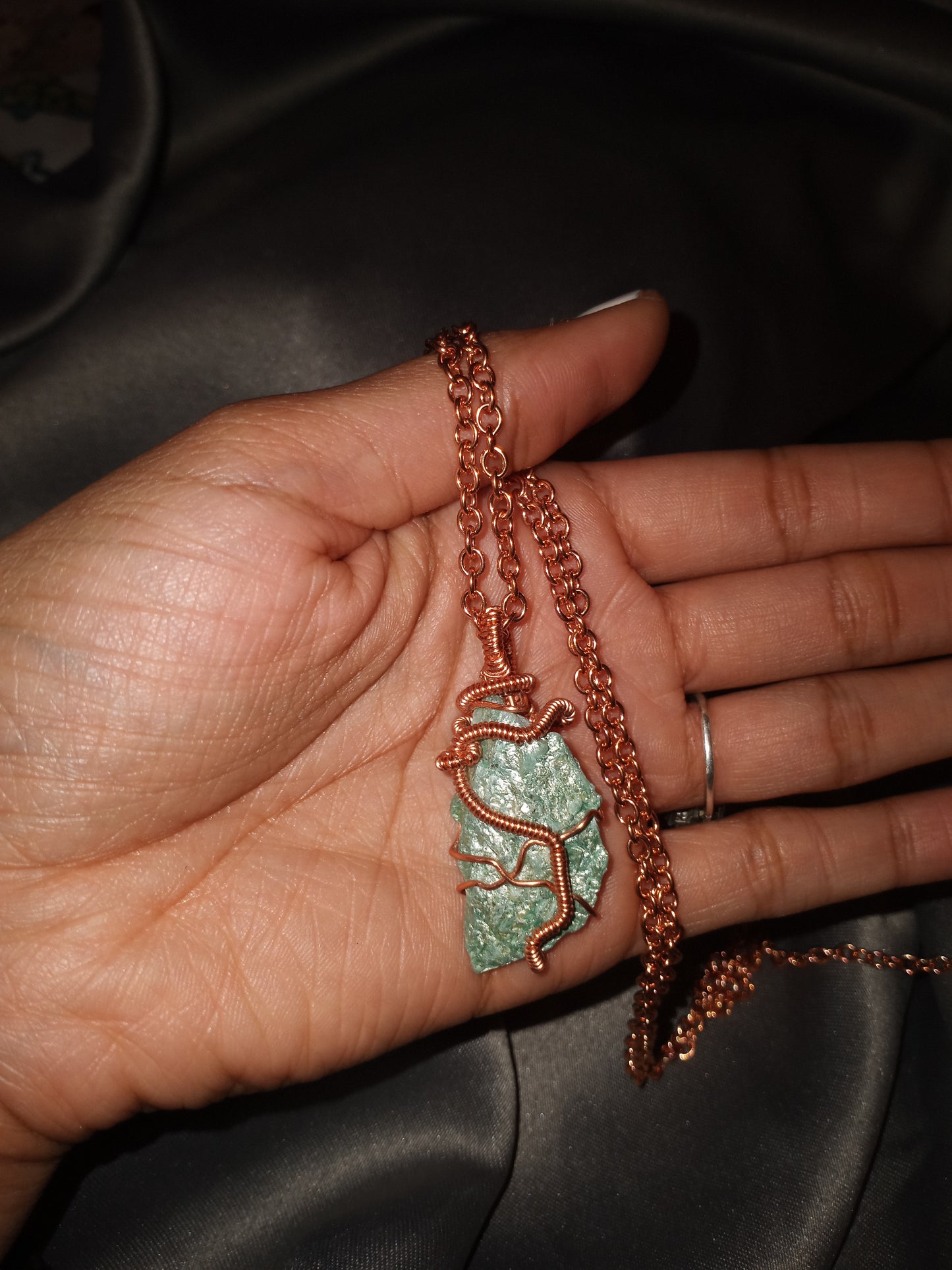 Wire Wrapped Fuchsite